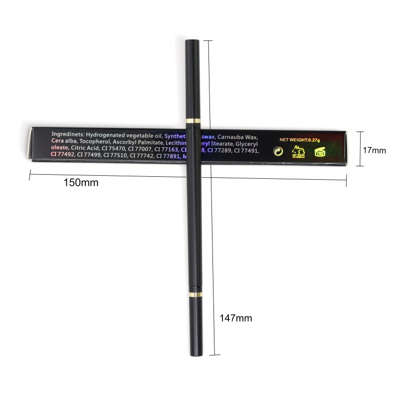 Waterproof Automatic Makeup Eye Brow Pencil Dual Head Custom Pigment Eyebrow Pencil with Brush