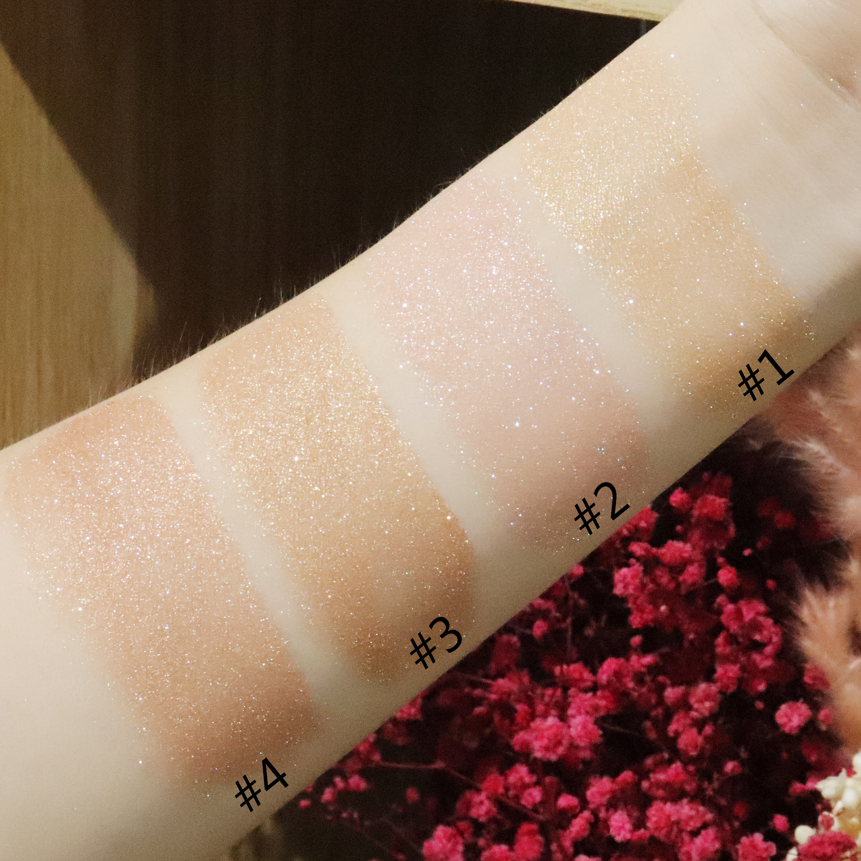 shimmer face body powder