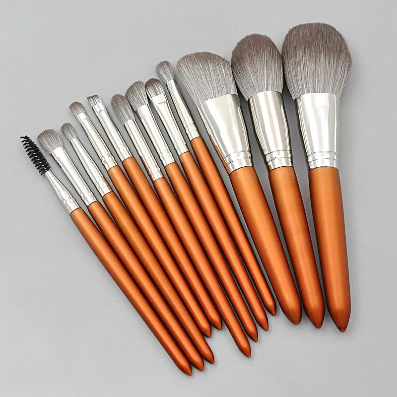 Custom 12PCS Makeup Brush Set Soft High Quality Goat Hair Makeup Brush