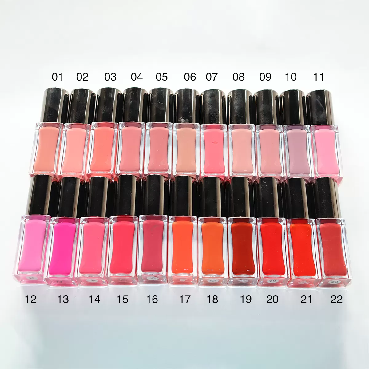 Wholesale 22 Colors Shiny Lip Gloss Glass Bottle Packaging Moisturizing Lip Gloss