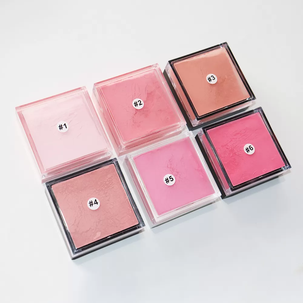 Custom Long Lasting Powder Blush Waterproof Vegan Light Weight Pink Powder Blusher