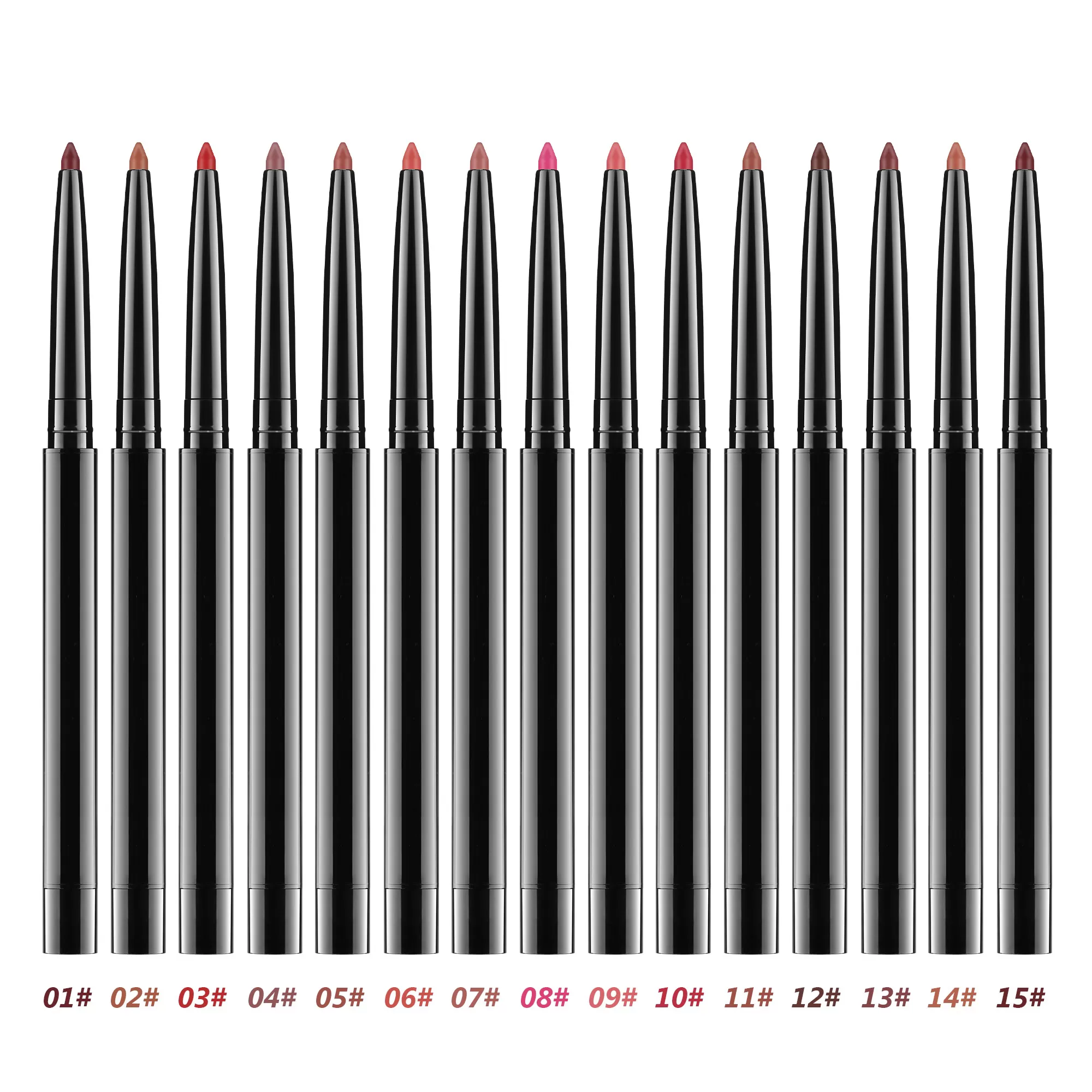Factory Wholesale Popular 2 in 1 Eyeliner Lipliner Pen Thin Vegan Lip Liner