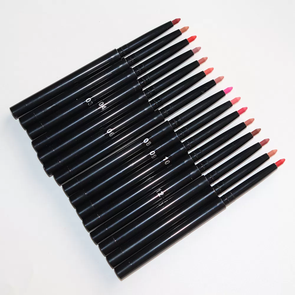 Factory Wholesale Popular 2 in 1 Eyeliner Lipliner Pen Thin Vegan Lip Liner