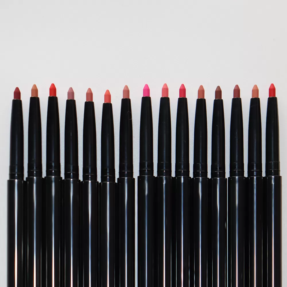 Factory Wholesale Popular 2 in 1 Eyeliner Lipliner Pen Thin Vegan Lip Liner