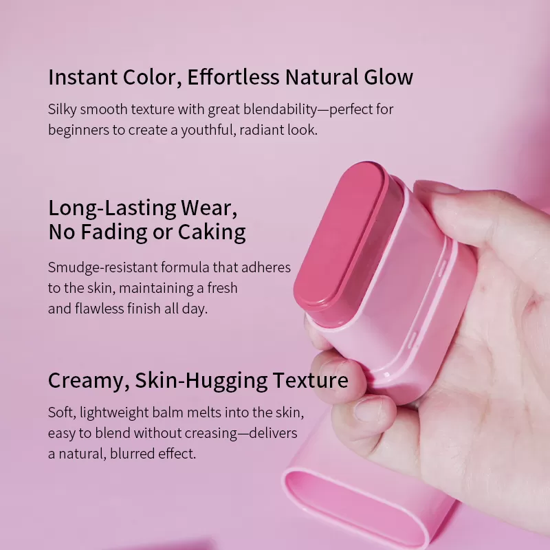 Private Label 5 Color Blush Sticks Pigmented Custom Logo Vegan Cream Cheek Blush Stick Natural Blusher Stick