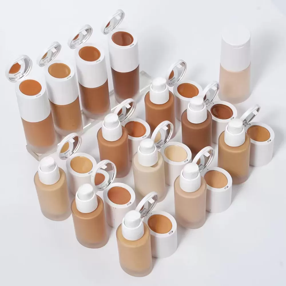 Waterproof Full Coverage 14 Colors Liquid Foundation Cream Face Makeup Foundation Primer