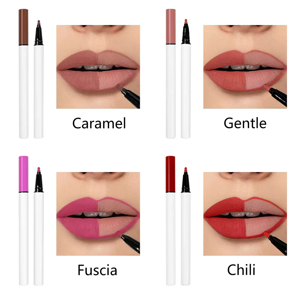 White Liquid Lip Liner Tube Private Label Cruelty Free Water