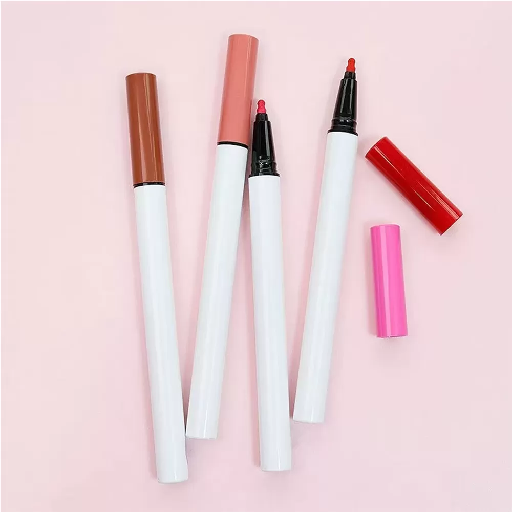 White Liquid Lip Liner Tube Private Label Cruelty Free Waterproof Matte Lipstick Customized Liquid Lip Liner