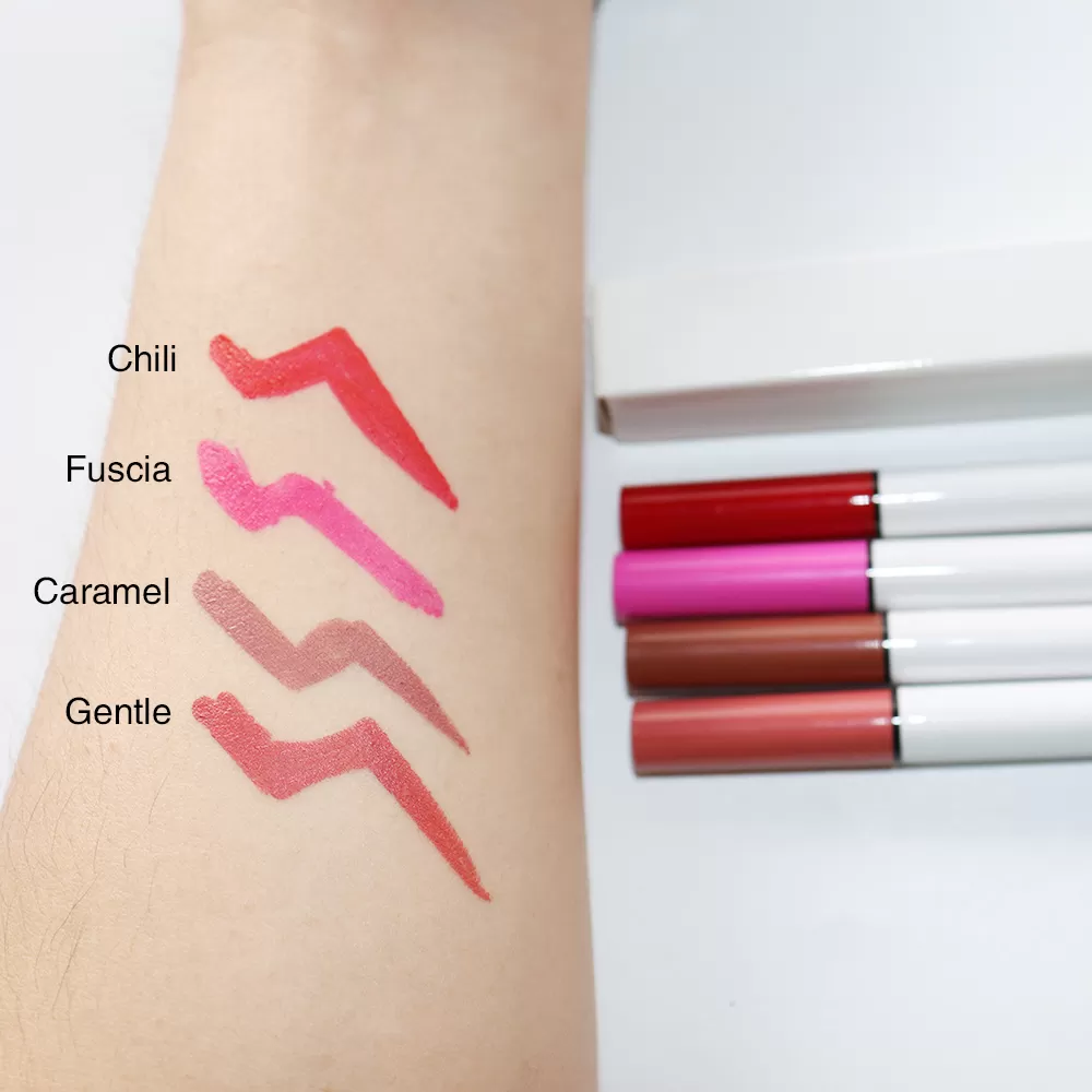 White Liquid Lip Liner Tube Private Label Cruelty Free Waterproof Matte Lipstick Customized Liquid Lip Liner