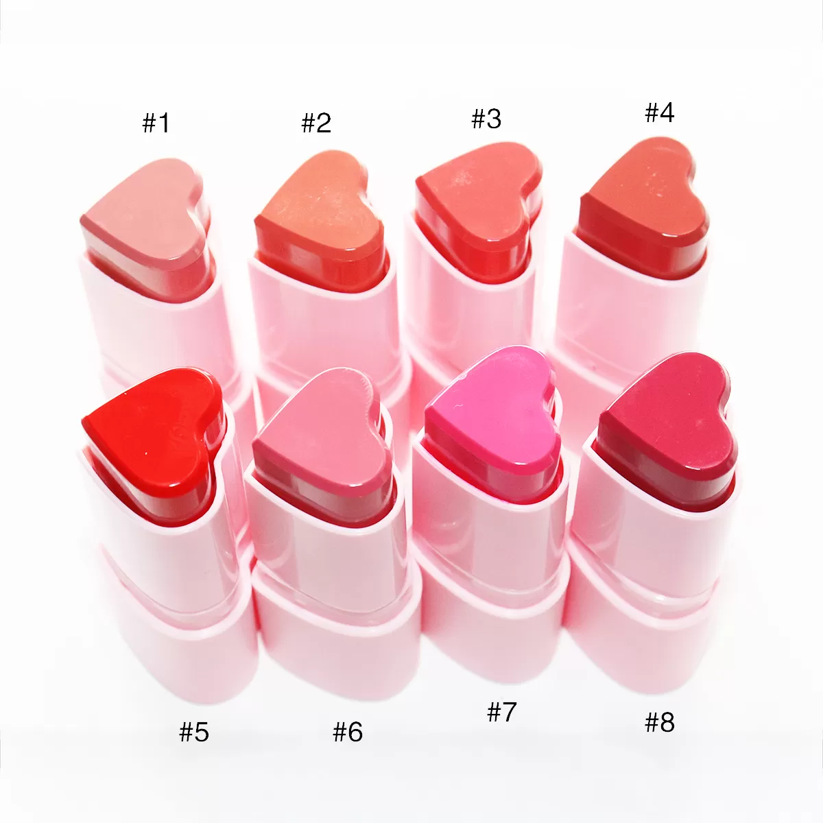 Hot Sales Cheek Makeup Blush Stick Private Label Moisturizing Heart Shape Blush Stick