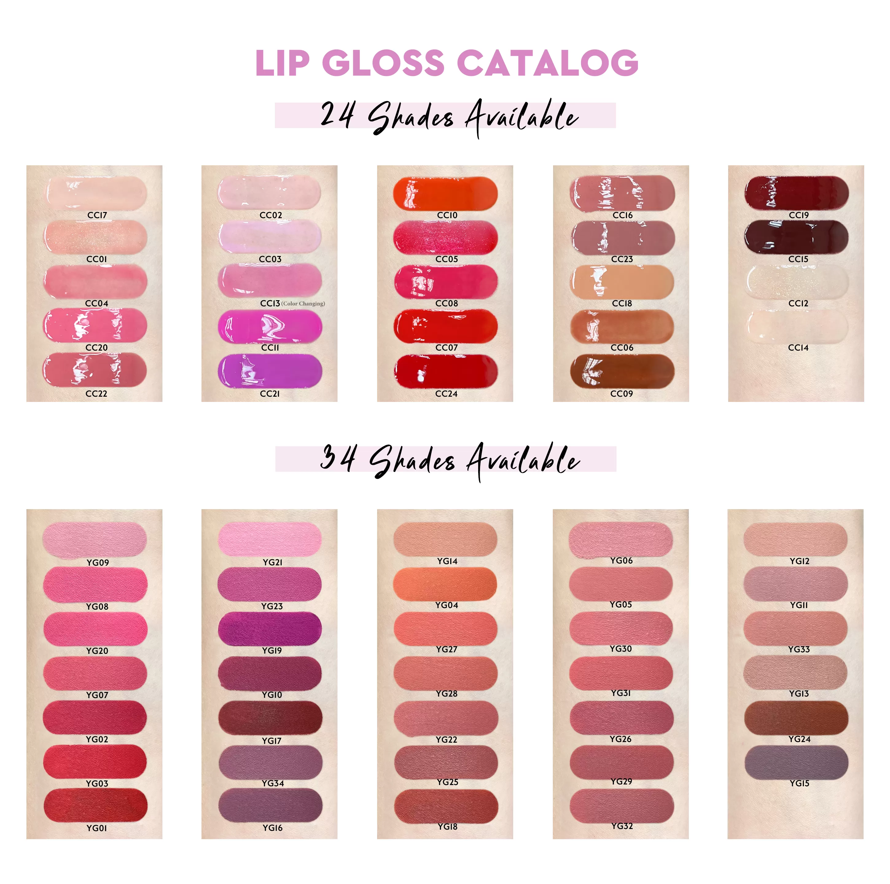 34 colors liquid lipstick