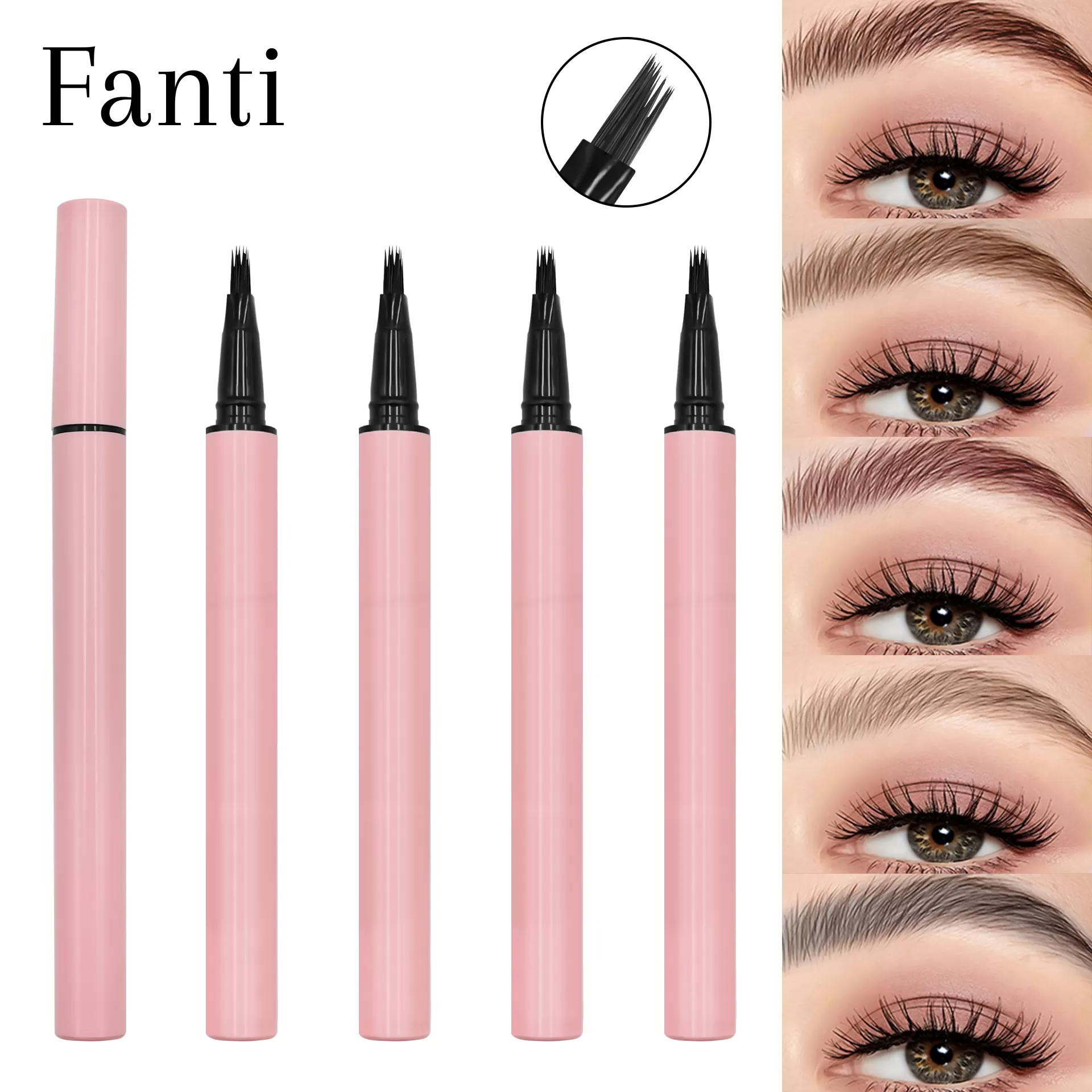 Waterproof Microblading Eyebrow Pencil Forks Soft Eyebrow Pen Long Lasting Eyebrow Tattoo Pencil